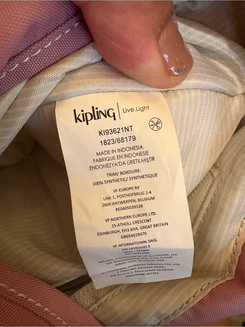Kipling | Small Finlay Crossbody Bag | Pink - Picture 14 of 16